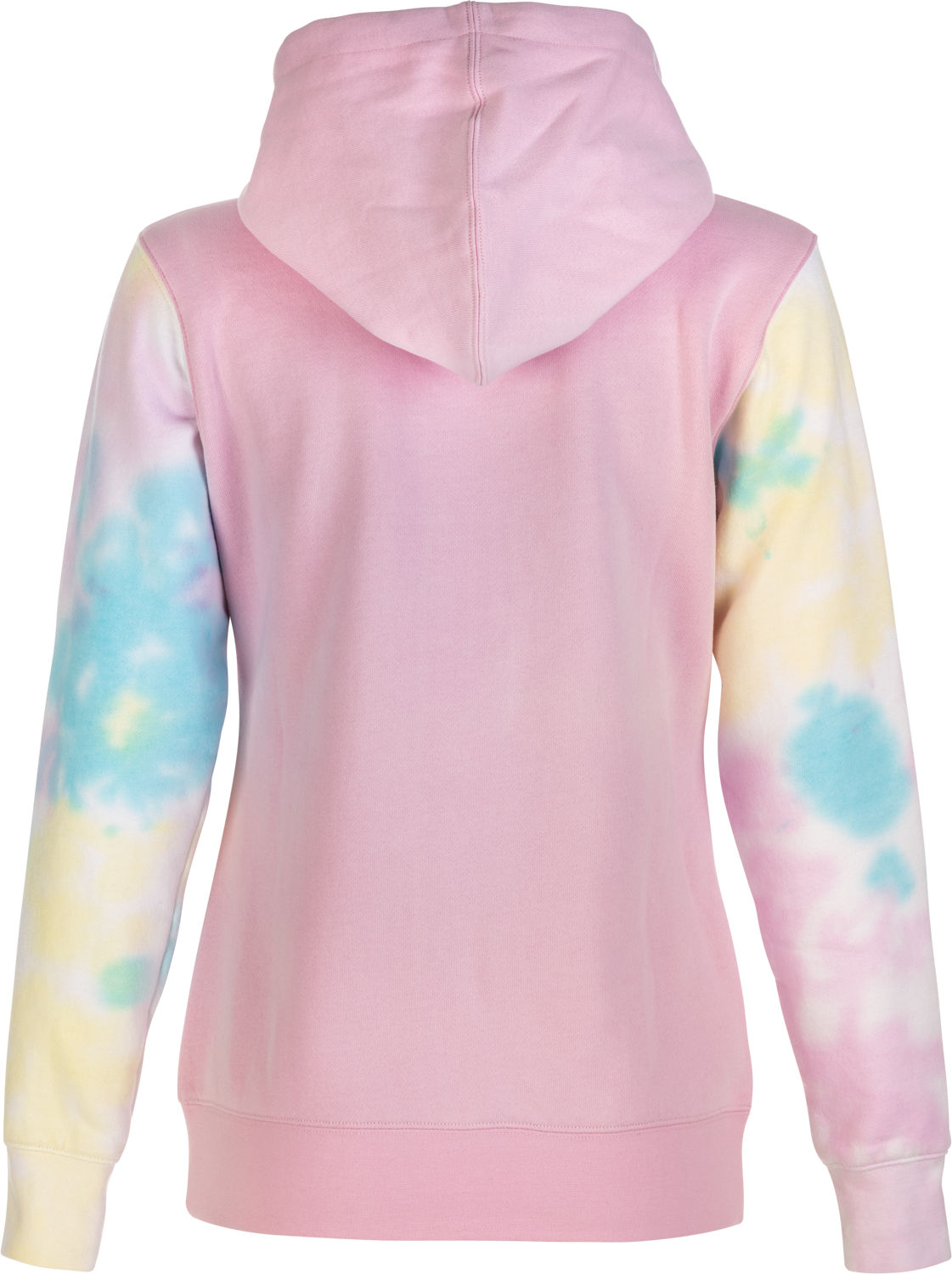 Women's Fly Tie Dye Zip Up Hoodie Pink/Yellow/Blue Xl
