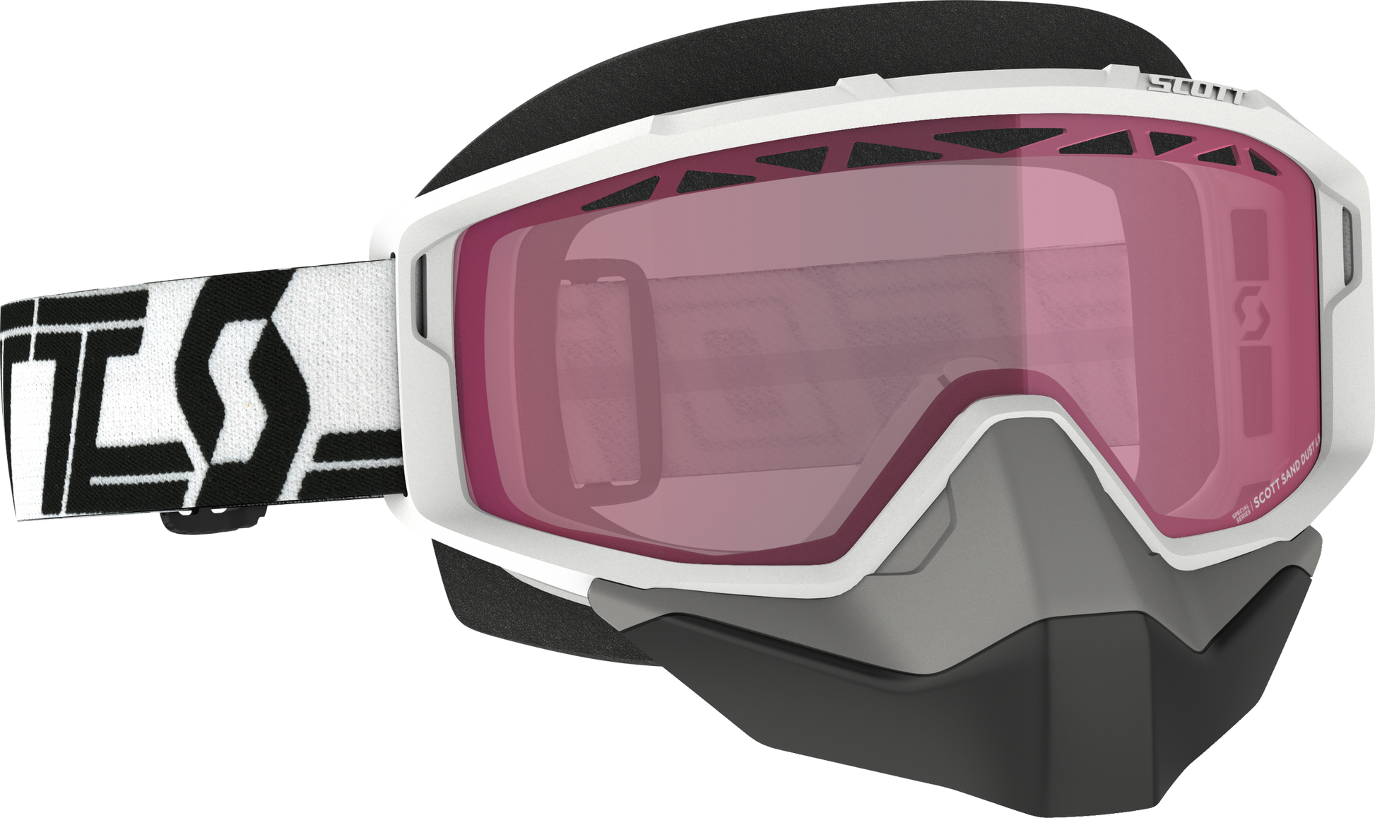 Primal Goggle Snow Cross White/Black W/Rose