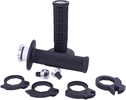 Micro X Lock On Grips Half Waffle Black/Silver