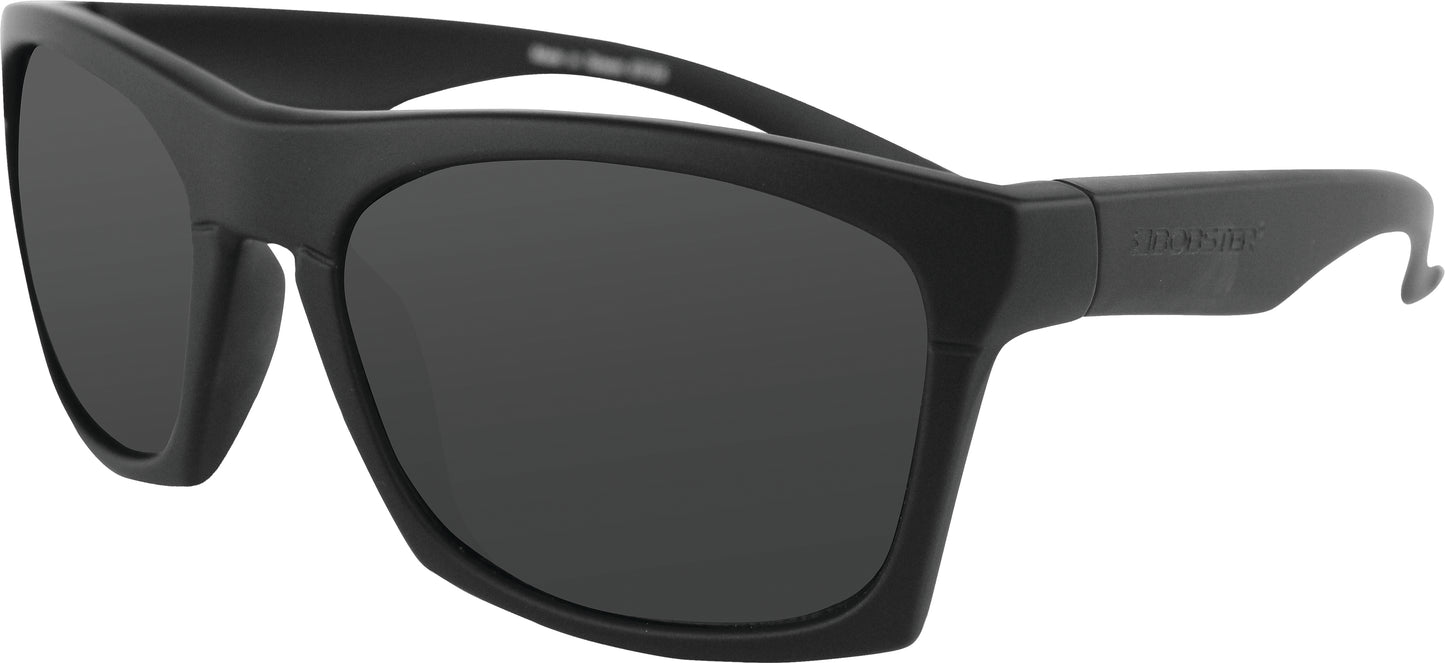 Capone Sunglass Matte Black W/Anti Fog Smoked Lens