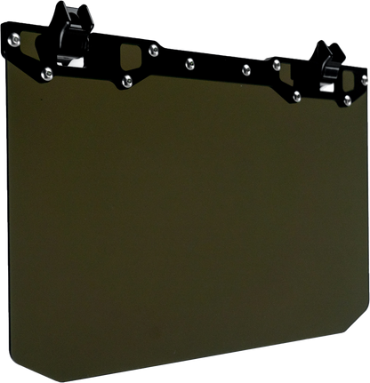 12" X 8" Narrow Mount Sun Viso W/Tinted Shield  Black