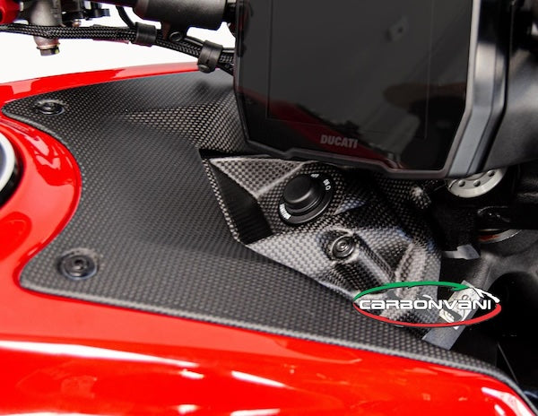 Carbonvani Carbon Fiber Hands Free (Key) Cover for the Ducati Diavel V4