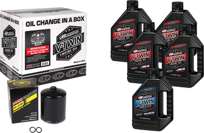 V Twin Syn Oil Change Kit Xl Black Filer