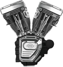 S&S Cycle 07-16 Touring Models T124 T-Series Long Block High Compression Engine - Wrinkle Black