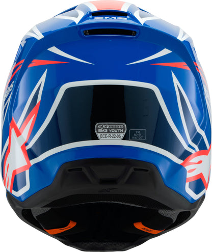 Sm3 Youth Wurx Helmet Blue/Red/Wht/Blk Ys