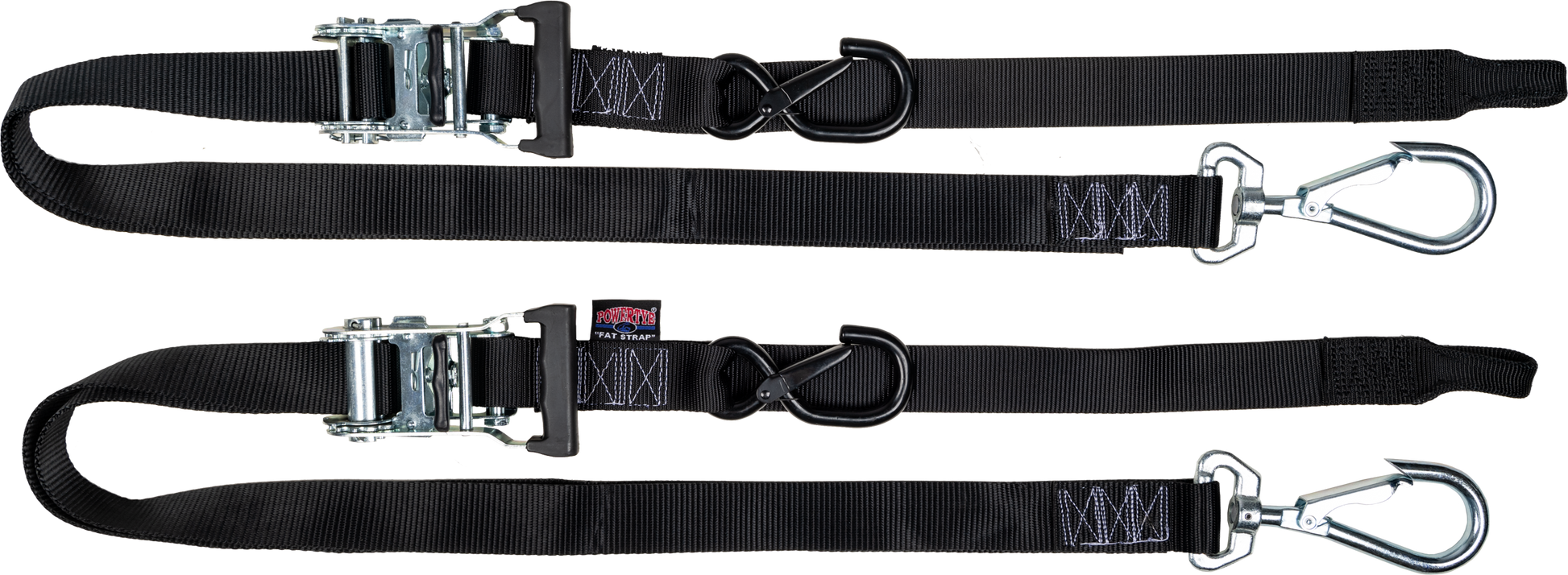 Tie Down Rat Sec Hooks/Swivel 1.5"X6' Blk/Blk W/Storage Bag