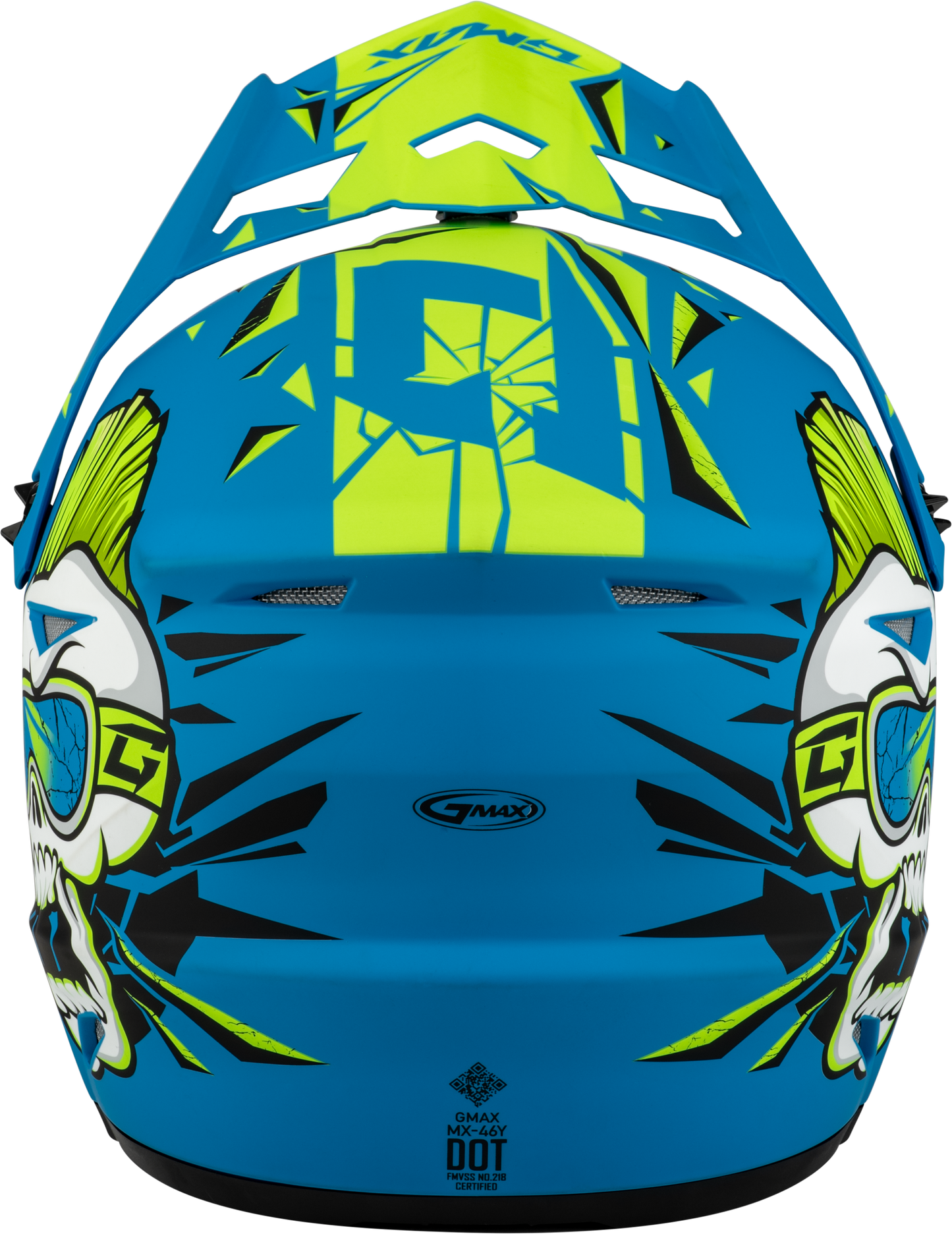 Youth Mx 46y Unstable Helmet Matte Blue/Green Ys