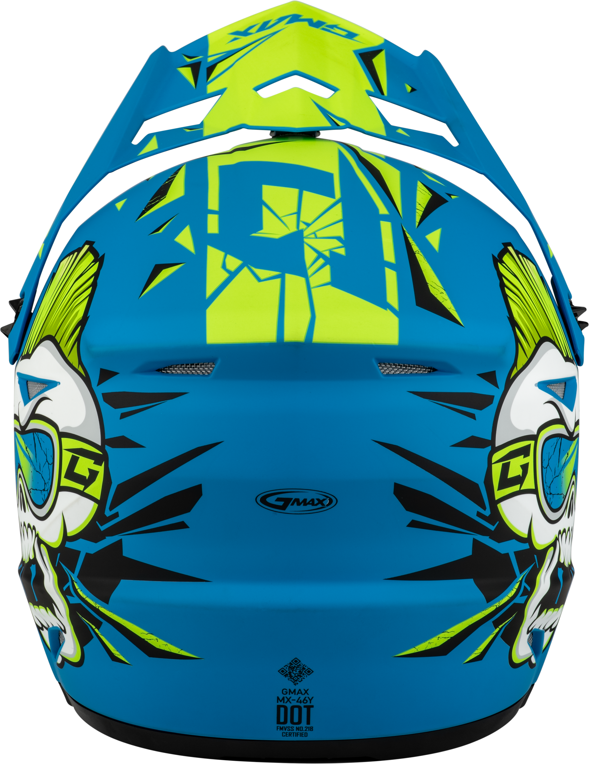 Youth Mx 46y Unstable Helmet Matte Blue/Green Yl