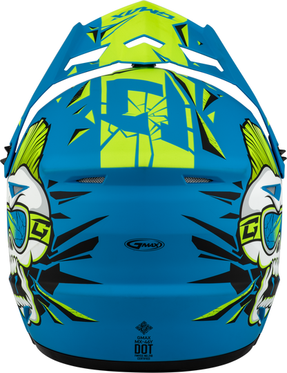 Youth Mx 46y Unstable Helmet Matte Blue/Green Yl