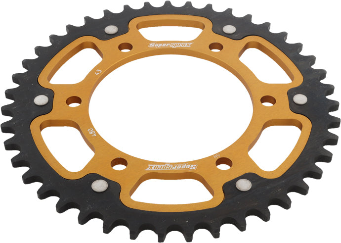 Rear Stealth Sprocket Alu/Stl 43t 525 Gld Suz/Yam
