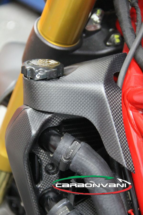CARBONVANI - DUCATI MONSTER 821 / 1200 CARBON FIBER WATER COOLER CAP PROTECTION