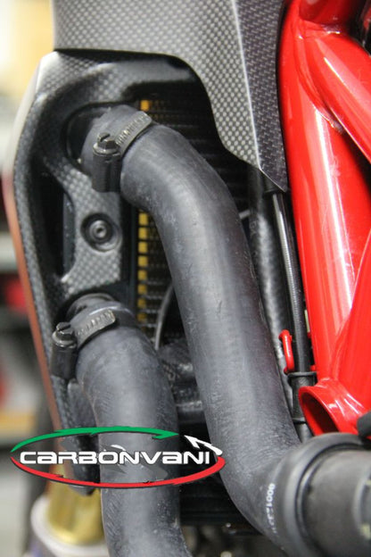 CARBONVANI - DUCATI 2017+ MONSTER 821 / 1200 CARBON FIBER WATER COOLER VENT COVER - LEFT