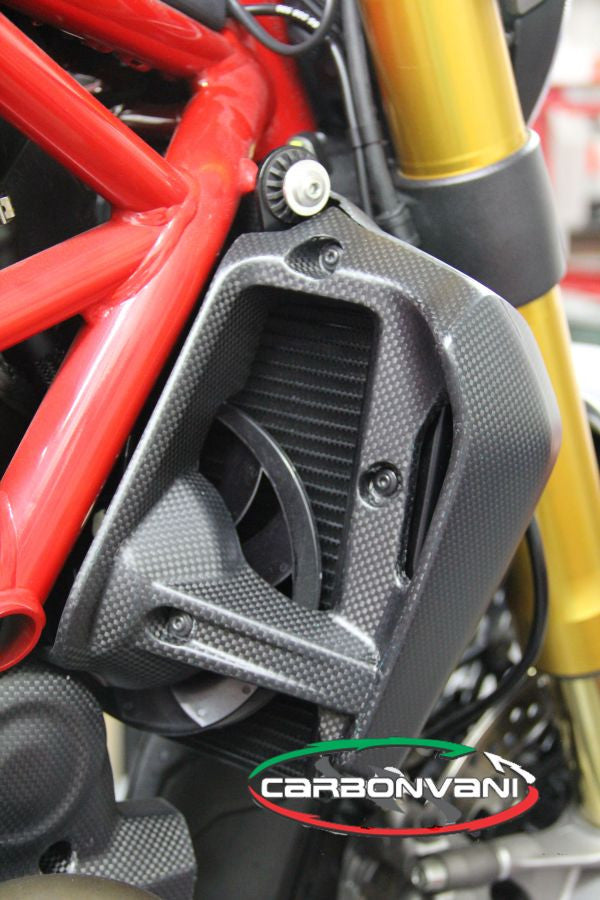 CARBONVANI - DUCATI MONSTER 821 / 1200 CARBON FIBER WATER COOLER VENT COVER - RIGHT