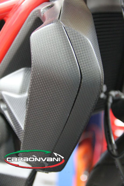 CARBONVANI - DUCATI MONSTER 821 / 1200 CARBON FIBER WATER COOLER KIT - (3 PIECES)