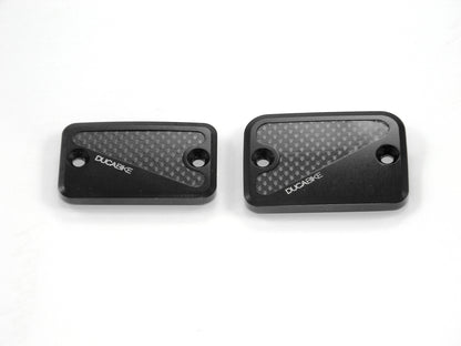 DBK Special Parts (Ducabike) Billet Front Brake & Clutch Reservoir Caps for the Ducati Hypermotard 796, & Monster 695/696/796/S2R 800
