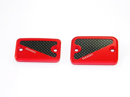 DBK Special Parts (Ducabike) Billet Front Brake & Clutch Reservoir Caps for the Ducati Hypermotard 796, & Monster 695/696/796/S2R 800