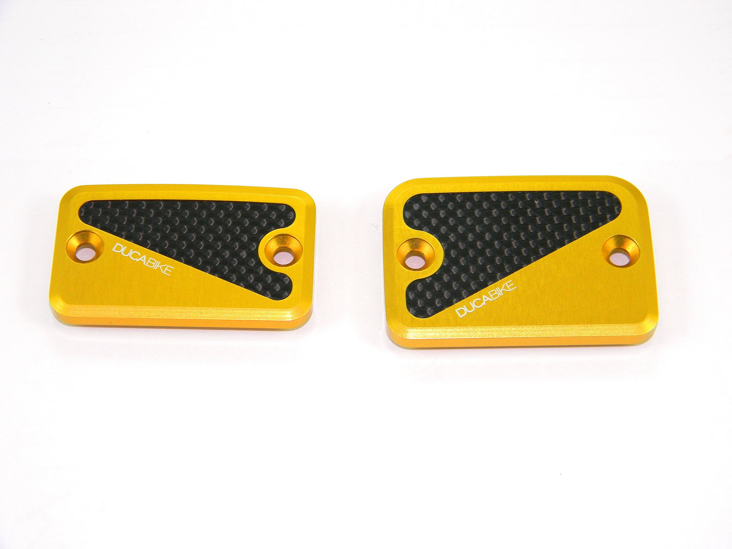DBK Special Parts (Ducabike) Billet Front Brake & Clutch Reservoir Caps for the Ducati Hypermotard 796, & Monster 695/696/796/S2R 800