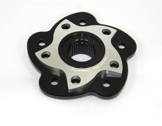 DBK Special Parts (Ducabike) Dual Color 5 Hole Rear Sprocket Hub Flange Carrier for the Ducati 748/916/996/998  Monster 796/1100/S2R/S4R/S4RS  Hypermotard 796/1100/821/939  and Multistrada 1000/1100