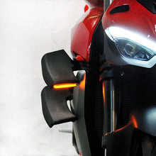 New Rage Cycles (NRC) Winglet Front Turn Signals for the Ducati Streetfighter V4 / V2