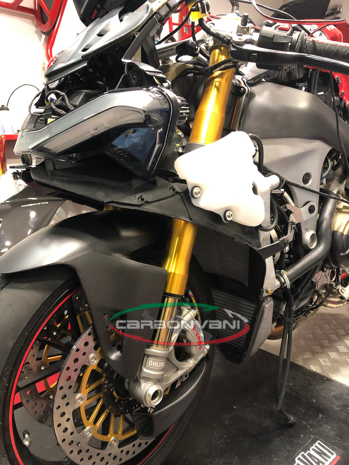 Carbonvani - Ducati Panigale V4 / S / R / Speciale Carbon Fiber Complete Water Cooler & Oil Cooler Cover (V-fairing)