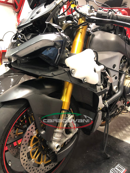 Carbonvani - Ducati Panigale V4 / S / R / Speciale Carbon Fiber Complete Water Cooler & Oil Cooler Cover (V-fairing)