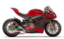 Carbonvani - Ducati Panigale V4 / S / Speciale "RED-ONE" Design Carbon Fiber Full Fairing Kit - ROAD VERSION (8 pieces)