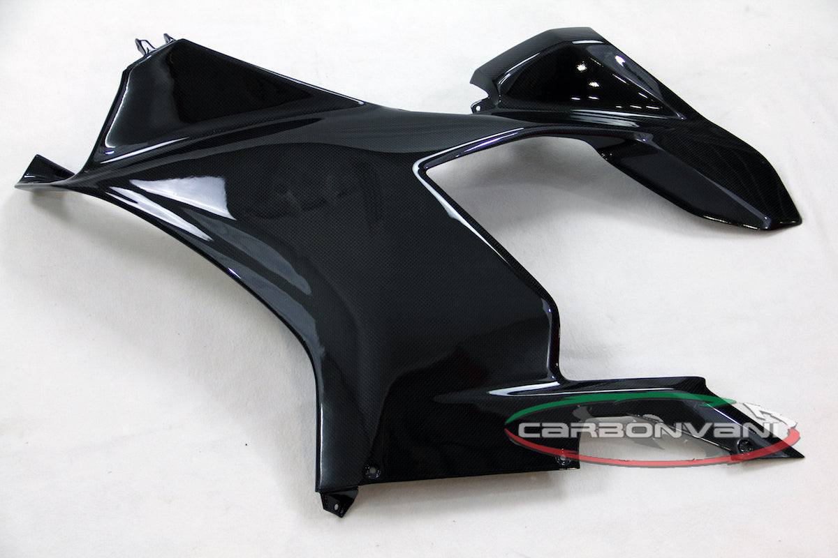 Carbonvani - Ducati Panigale V4 R / 2020+ V4 / S Carbon Fiber Full Fairing Kit - NO Winglets, NO DECALS - ROAD VERSION (8 pieces)