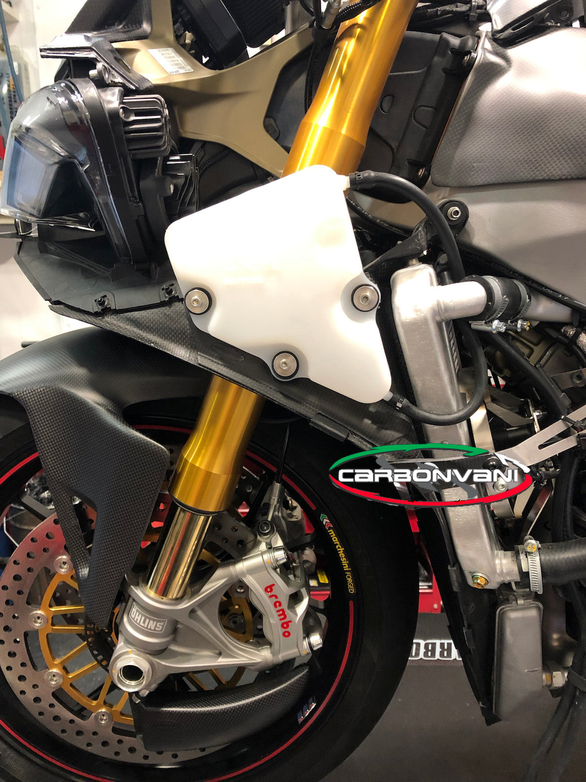 Carbonvani - Ducati Panigale V4 / S / R / Speciale Carbon Fiber Complete Water Cooler & Oil Cooler Cover (V-fairing)