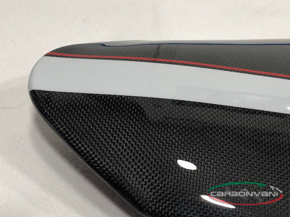 CARBONVANI - DUCATI XDIAVEL CARBON FIBER "LINE WHITE" ROUNDED TWIN TAIL (Solo Seat cowl)