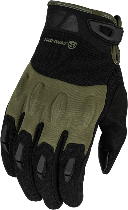 Fury Gloves Black/Olive Lg