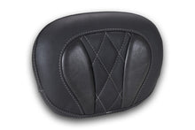 Mustang Deluxe Diamond Touring Sissy Bar Pad Black w/Gun Metal Gray Thread