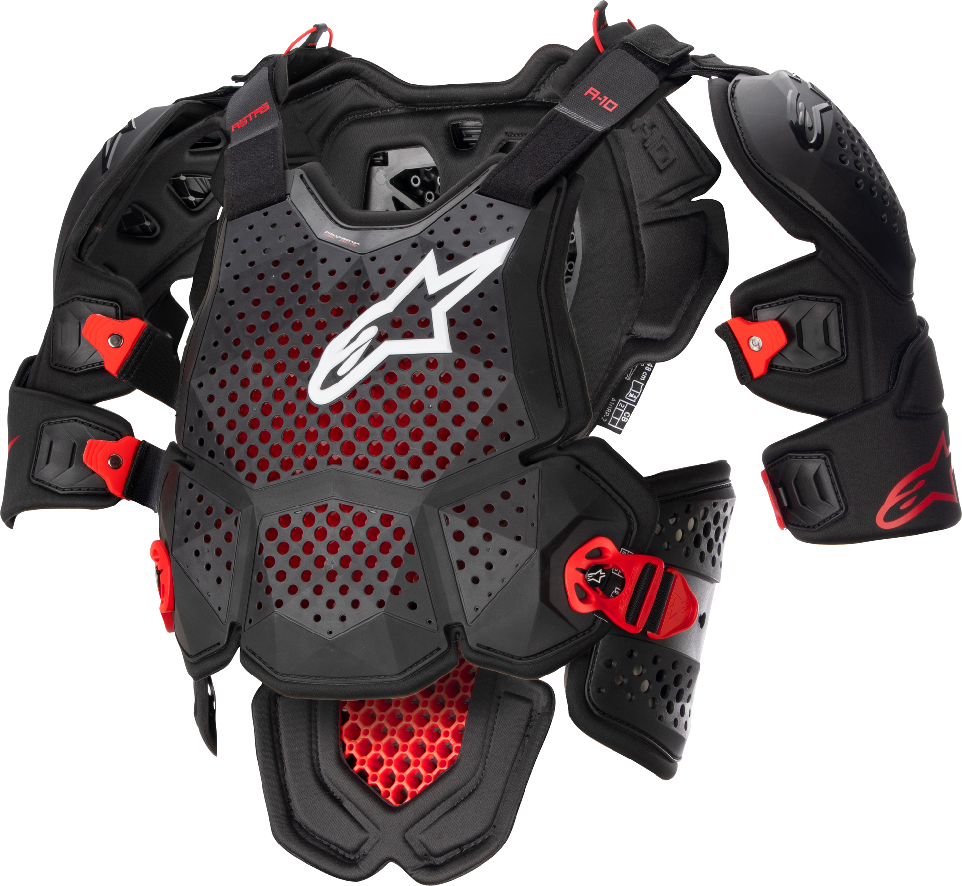 A 10 V2 Full Chest Protector Anthracite/Black/Red Xs/Sm