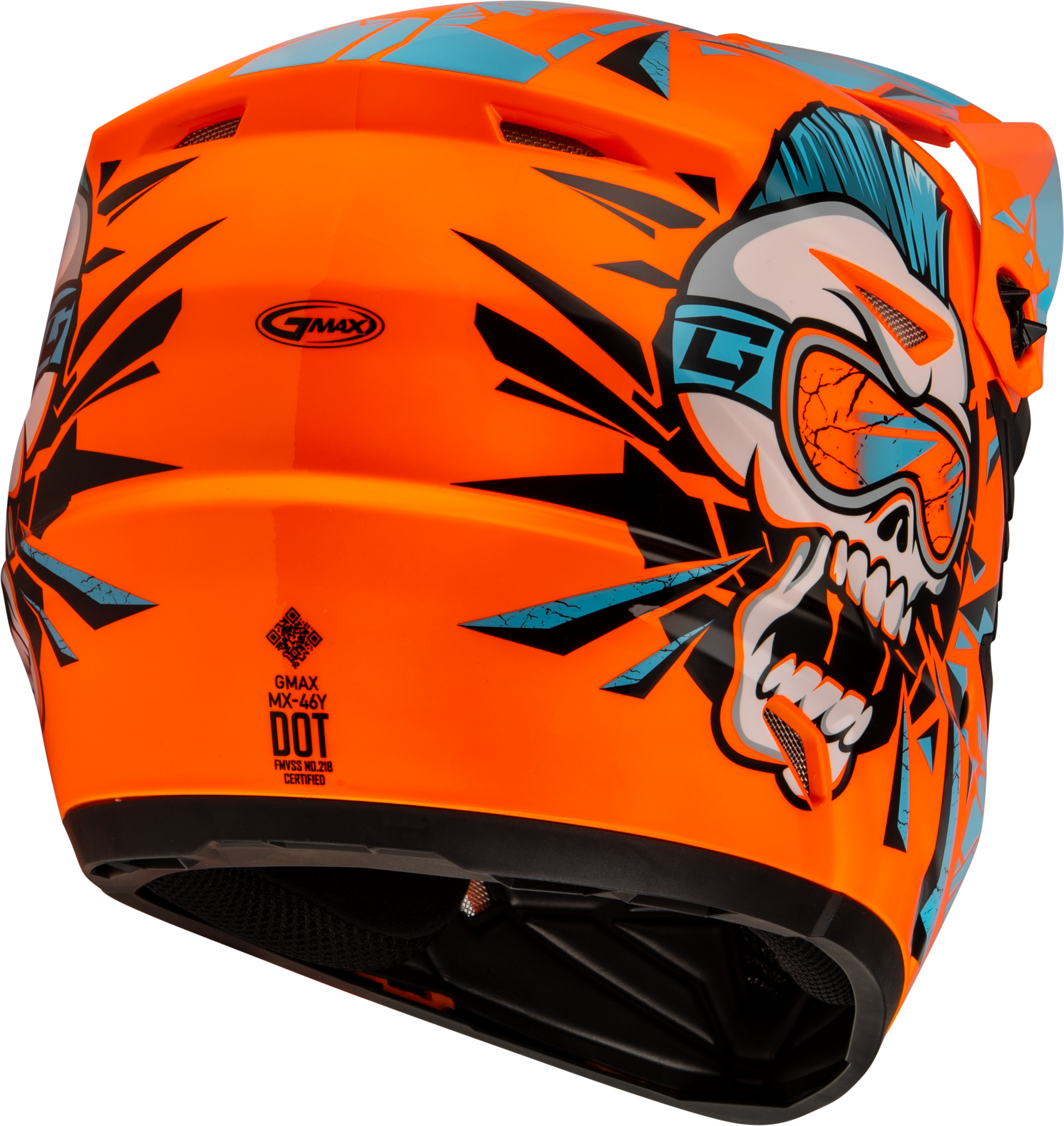 Youth Mx 46y Unstable Helmet Hi Vis Orange/Blue Ys