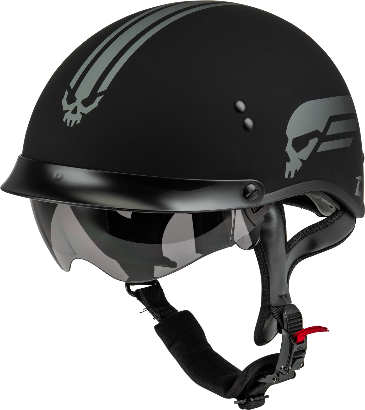 Hh 65 Retribution Helmet W/Peak Matte Black/Silver 2x