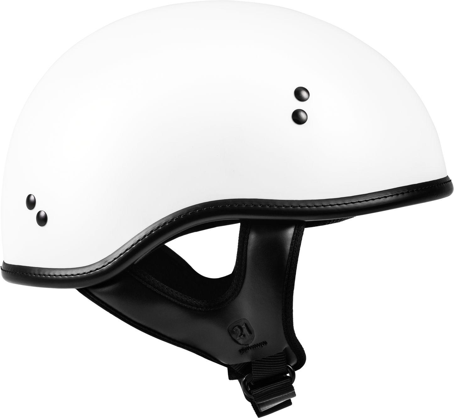 .357 Solid Half Helmet Matte White Md