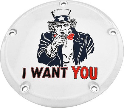 6   M8 Softail Derby Cover Uncle Sam Chrome