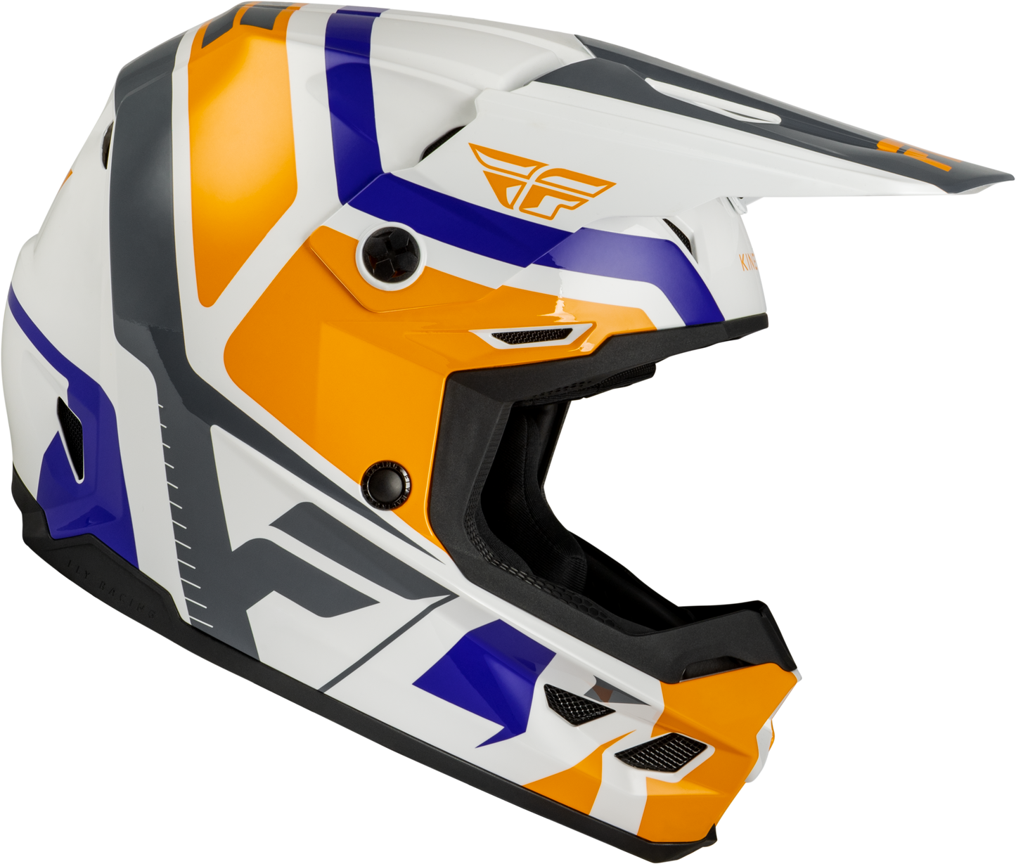 Youth Kinetic Scrap Helmet White/Orange/Blue/Grey Ys