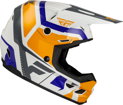 Youth Kinetic Scrap Helmet White/Orange/Blue/Grey Ys