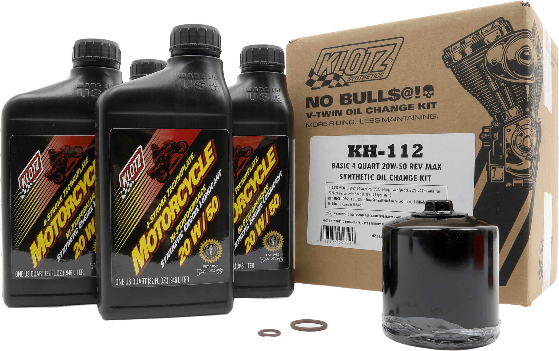 Basic Hd Rev Max 4qt Synthetic Oil Change Kit