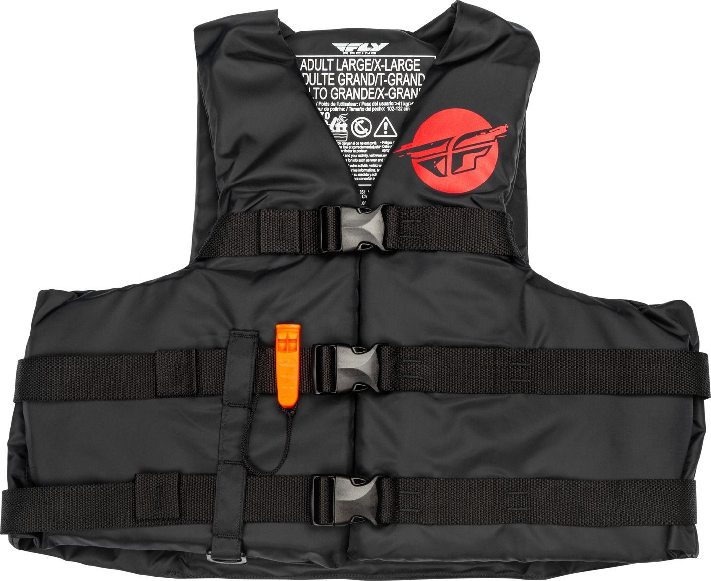 Nylon Flotation Vest Black/Red Xs