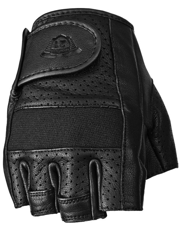 Half Jab Perforated Gloves Black Md