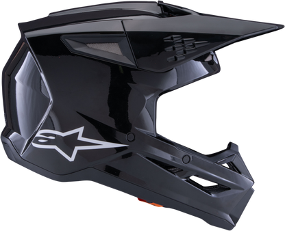 Sm3 Solid Helmet Black Glossy Md
