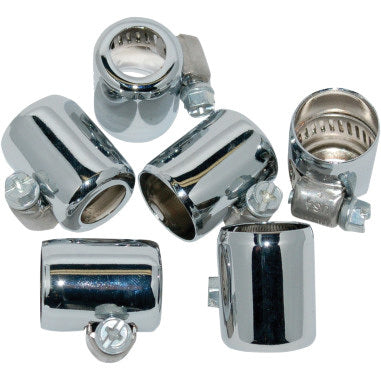 Chrome 1/4"  To 5/16" Id Hose Clamps 6 Pk