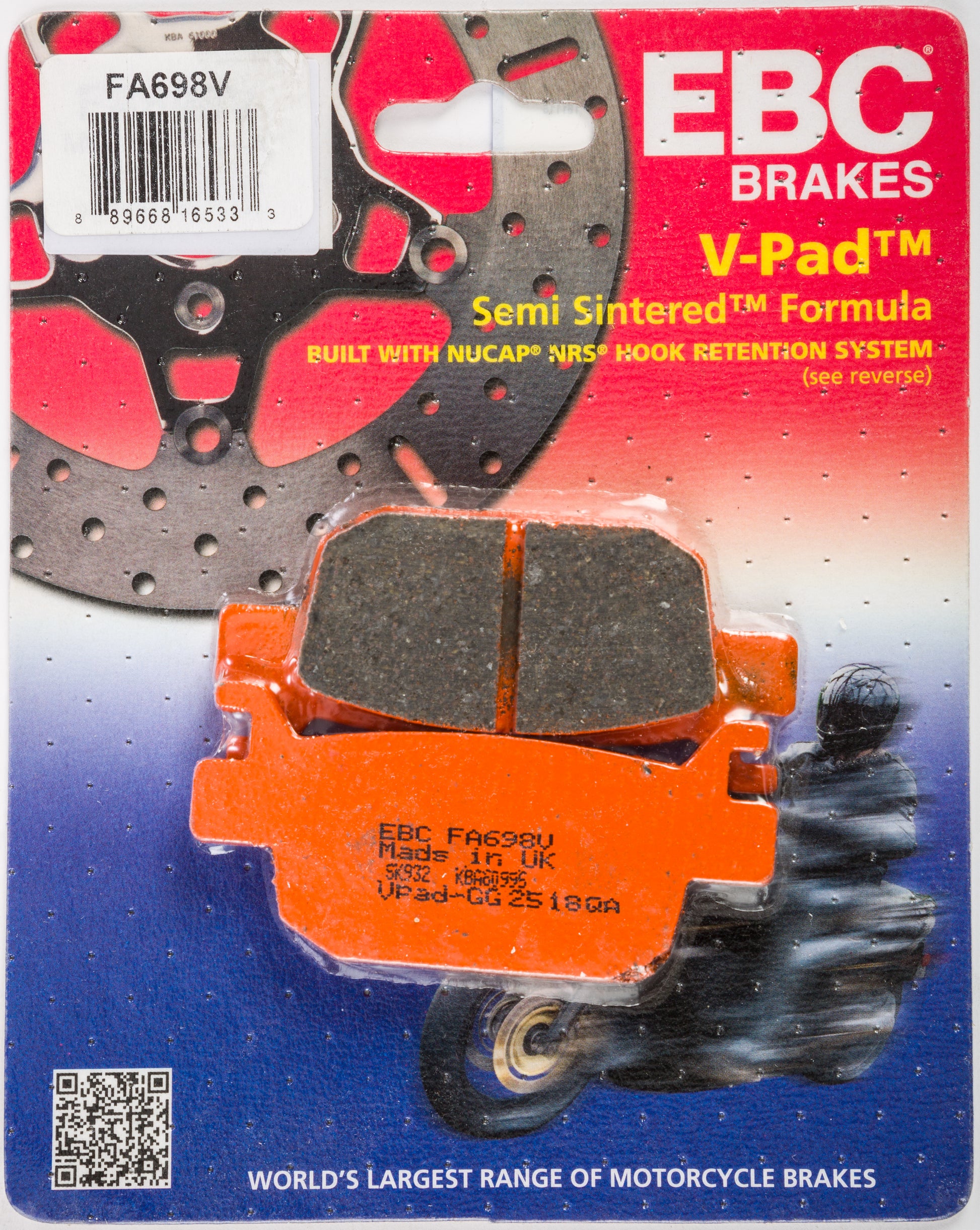 Brake Pads Fa698v Semi Sintered V Series