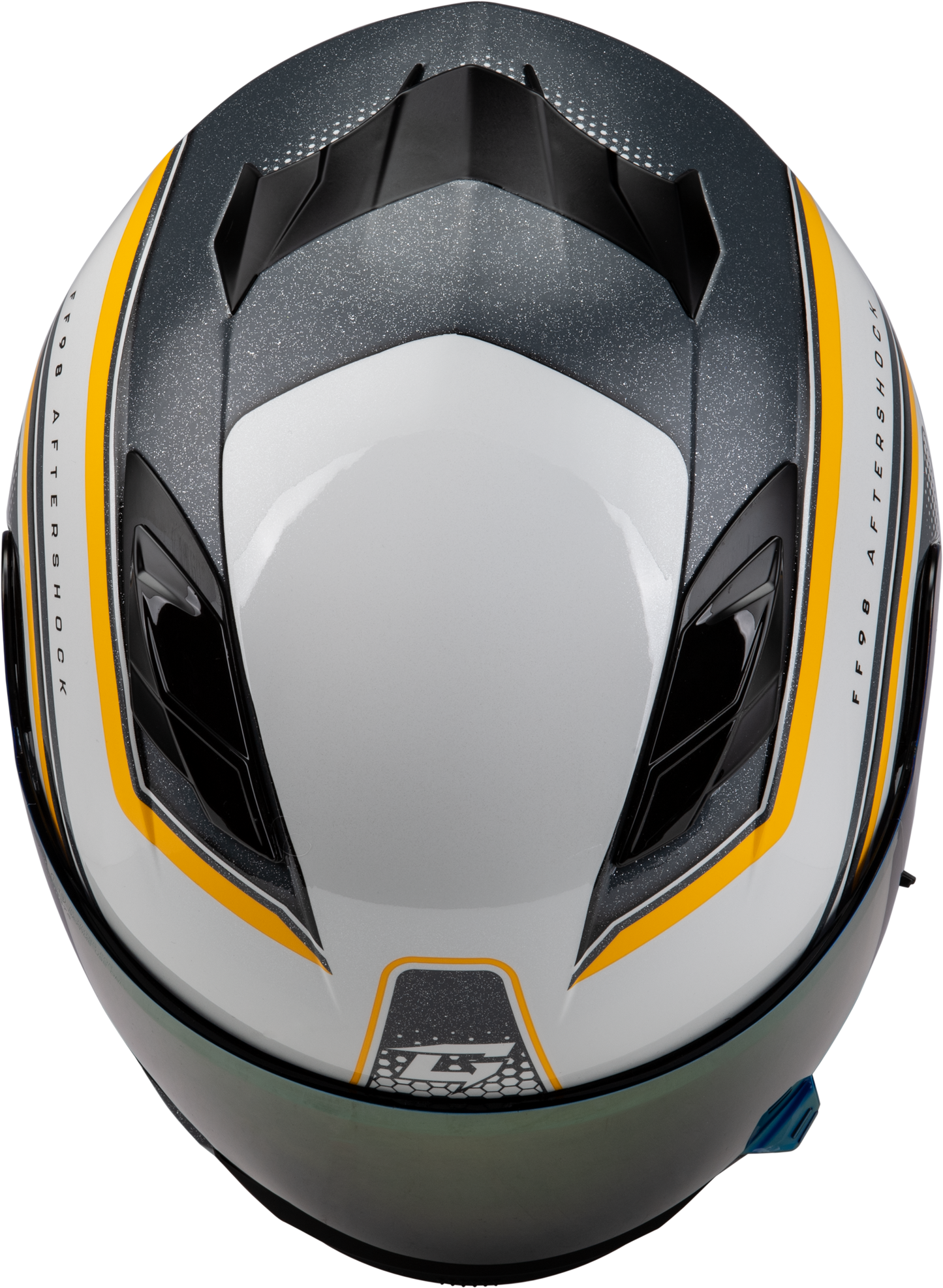 Ff 98 Aftershock Helmet White/Metallic Silver Lg