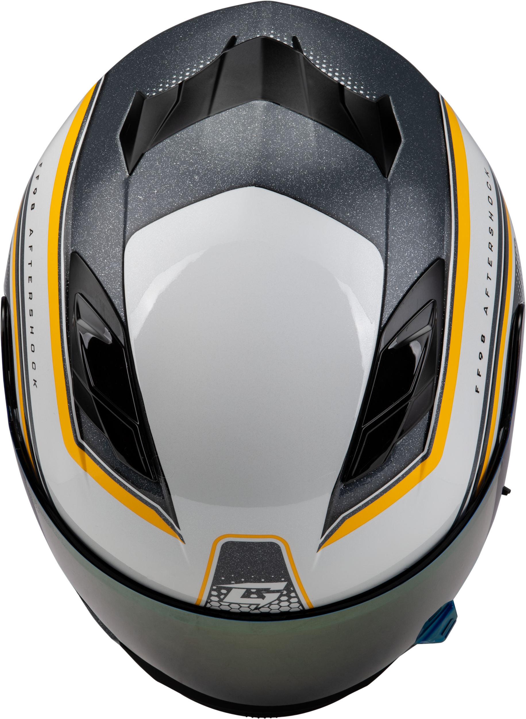 Ff 98 Aftershock Helmet White/Metallic Silver 2x