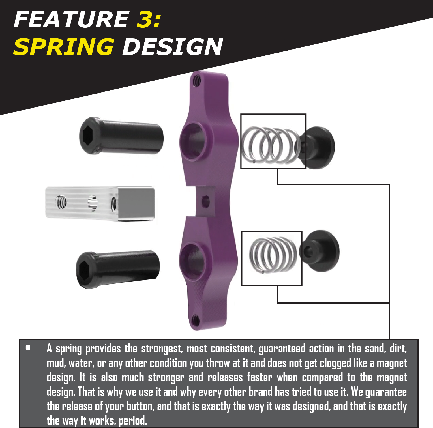 Tamer Double Button X Wing Purple