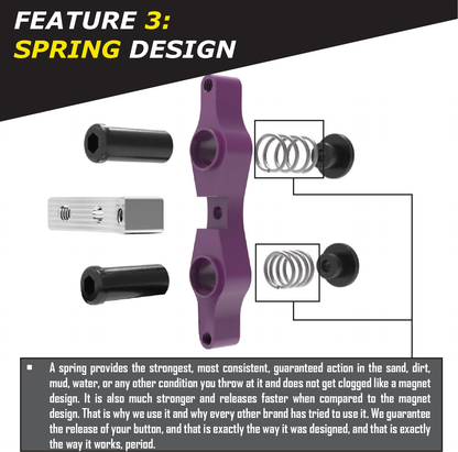 Tamer Double Button X Wing Purple