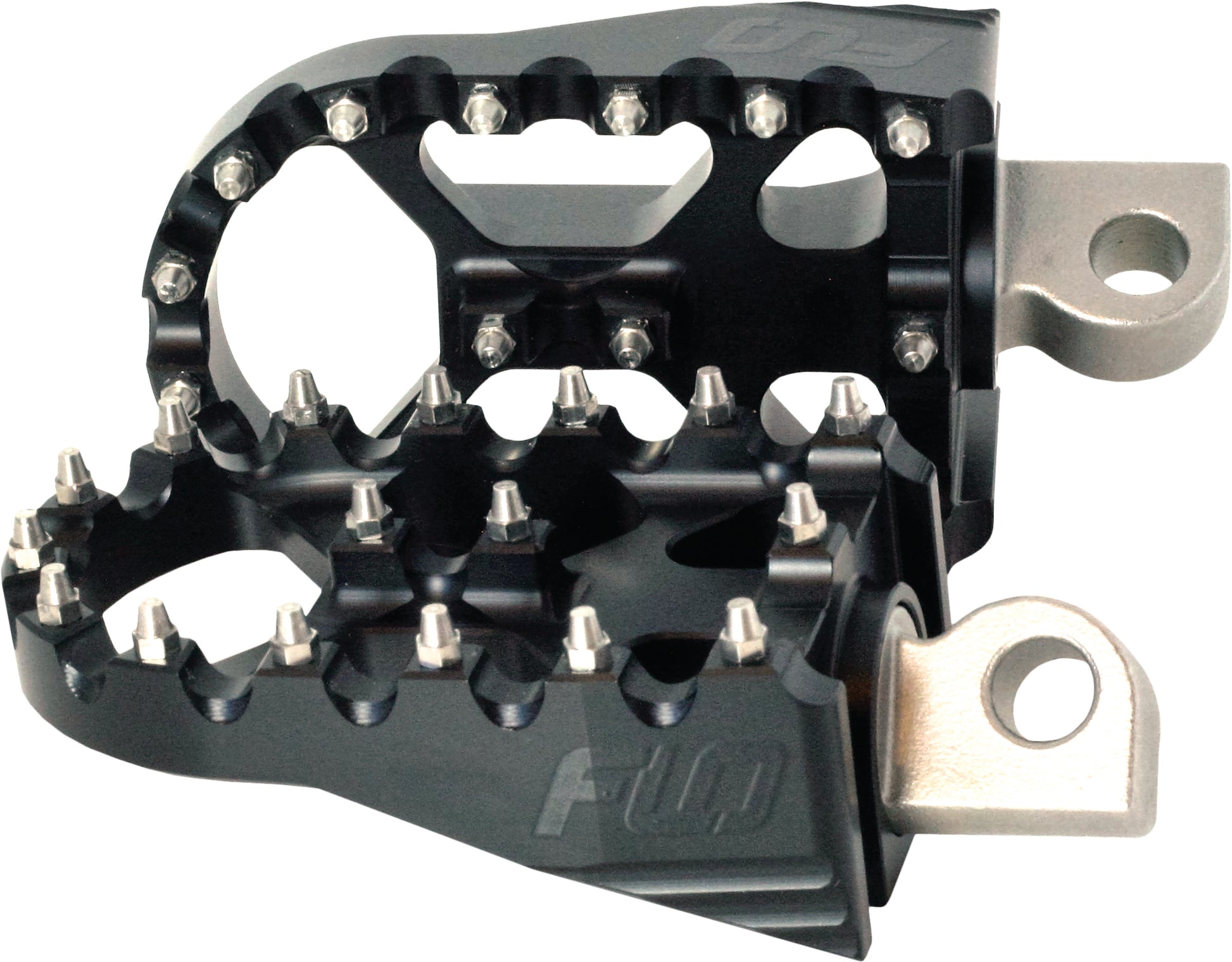 Moto Style Footpeg Set Flat Black 2"X3.125"