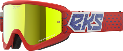 Flat Out Mirror Goggle Rd/Wht/Blu Metallic Gold Mir